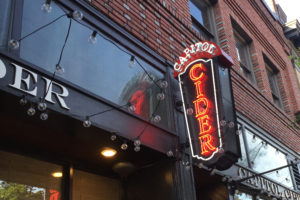 Capitol Cider sign in Seattle WA USA