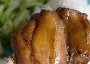 chicken teriyaki close up