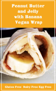 vegan wrap pbj with bananas