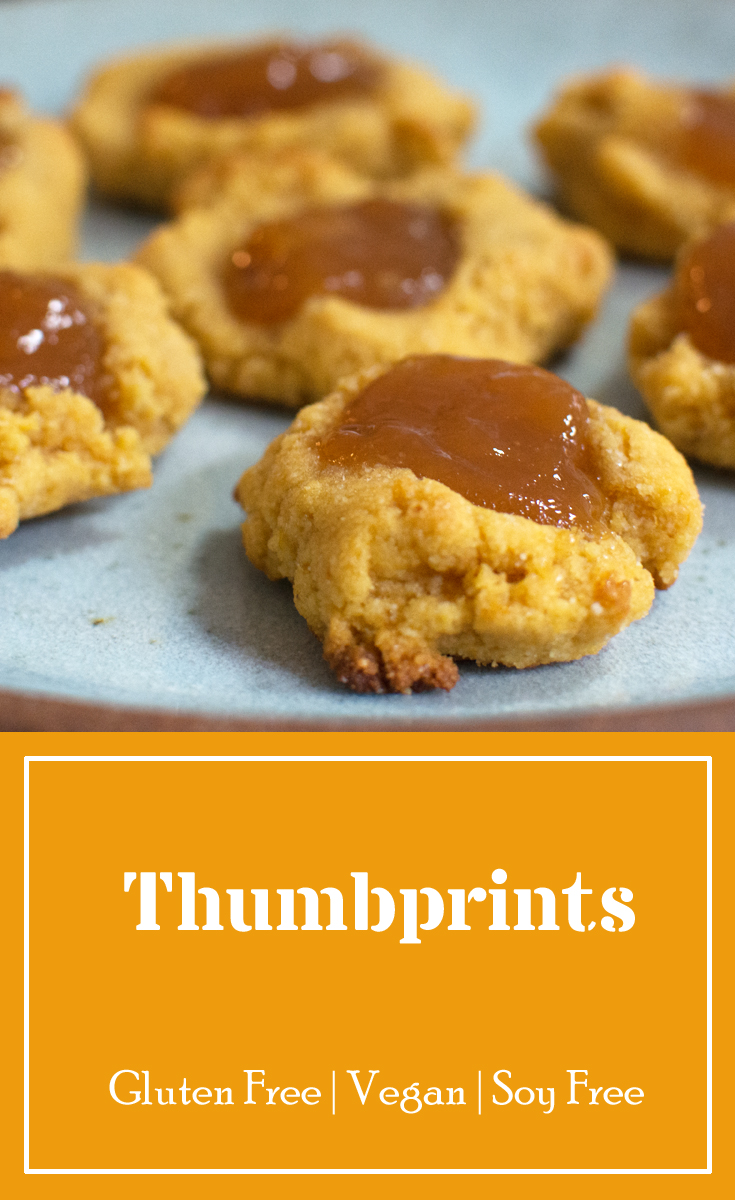 Thumbprints with Mango Guava Jam Gluten Free Vegan and Soy Free