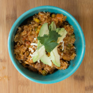 Chicken Burrito Bowl made with the Instant Pot InstaPot