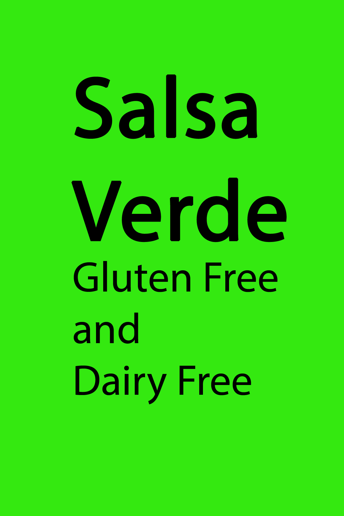 Salsa Verde Recipe Gluten Free Dairy Free