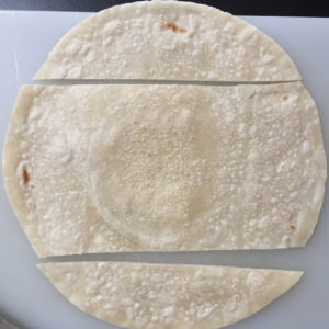 brown rice tortilla cut