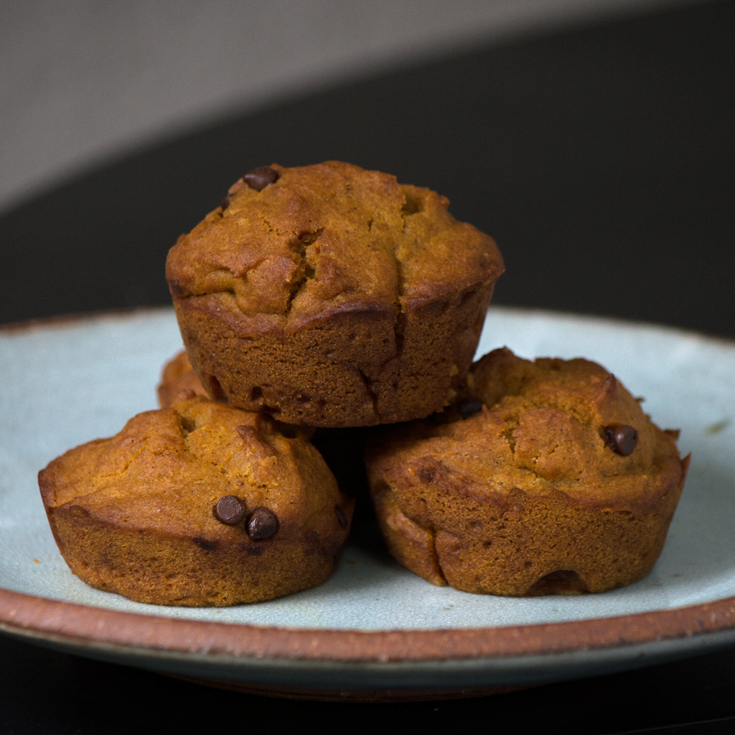 Gluten Free Chocolate Chip Pumpkin Spice Muffins